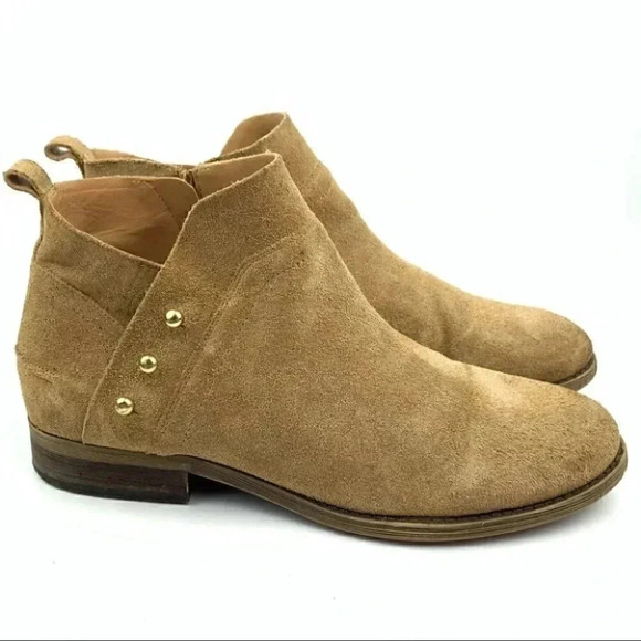 Franco Sarto Kelton ankle booties 9 39 tan suede - Picture 1 of 12